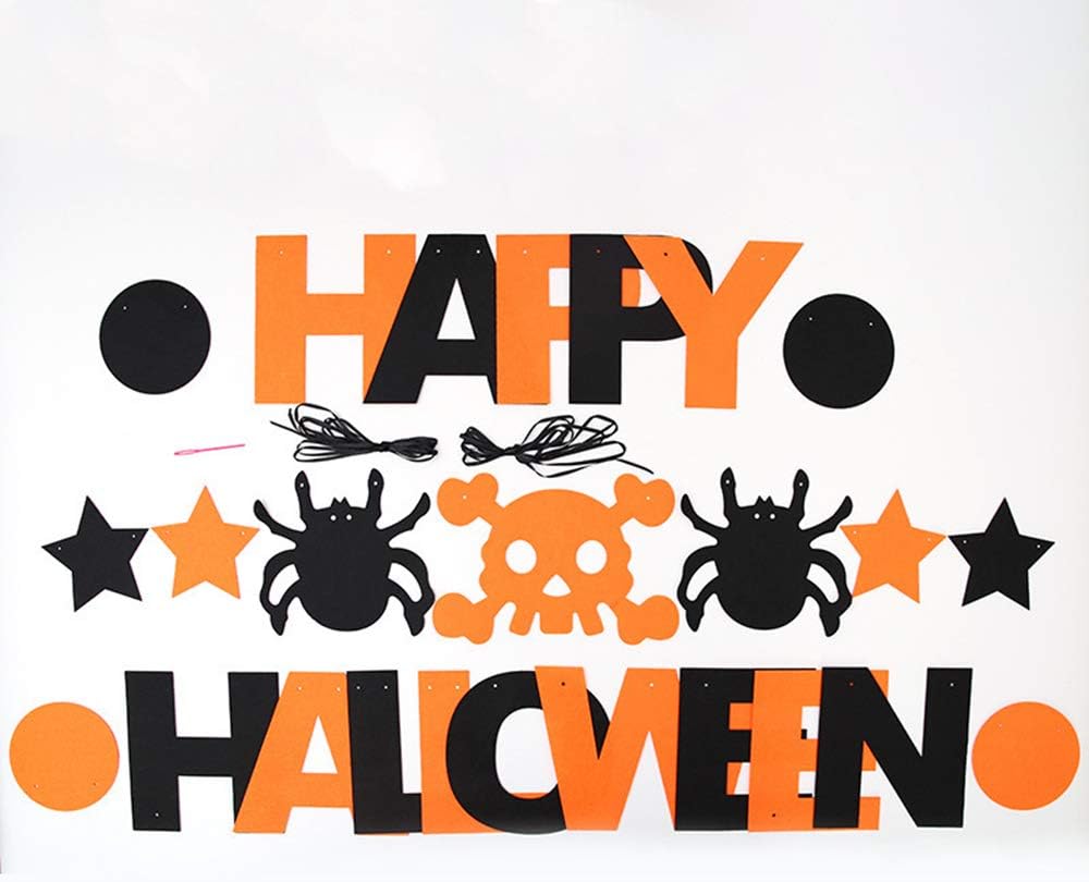 Fontee® 60 Piezas de Decoración Halloween: Globos, Pancartas, Arañas, Murciélagos y Más para una Fiesta Espeluznante y Divertida